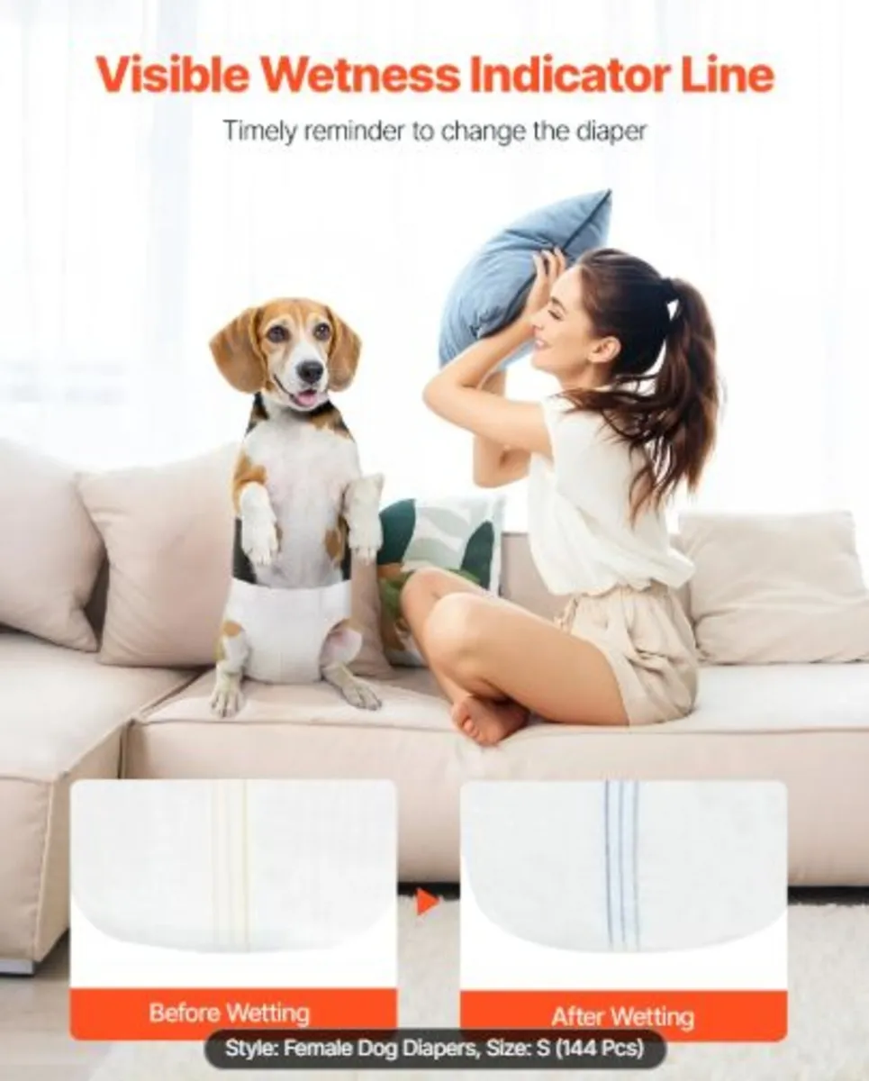 Disposable Dog Diapers,Super Absorbent Female Dog - Image 3