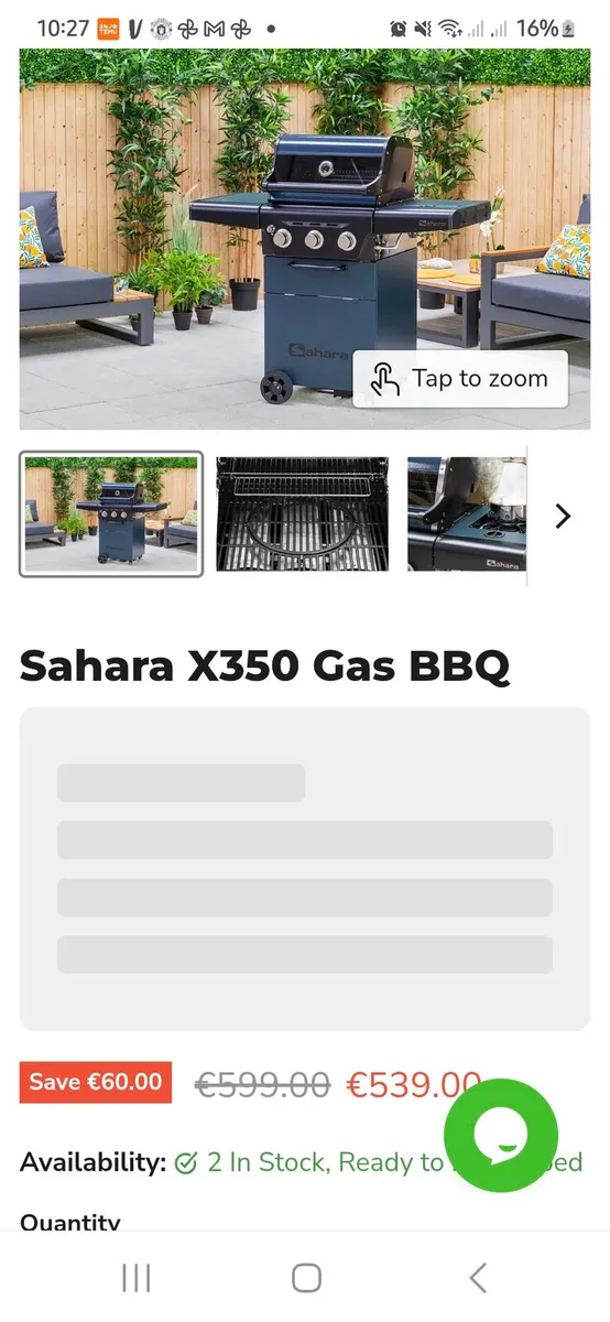 Barbecue sahara x350 with extras - Image 2