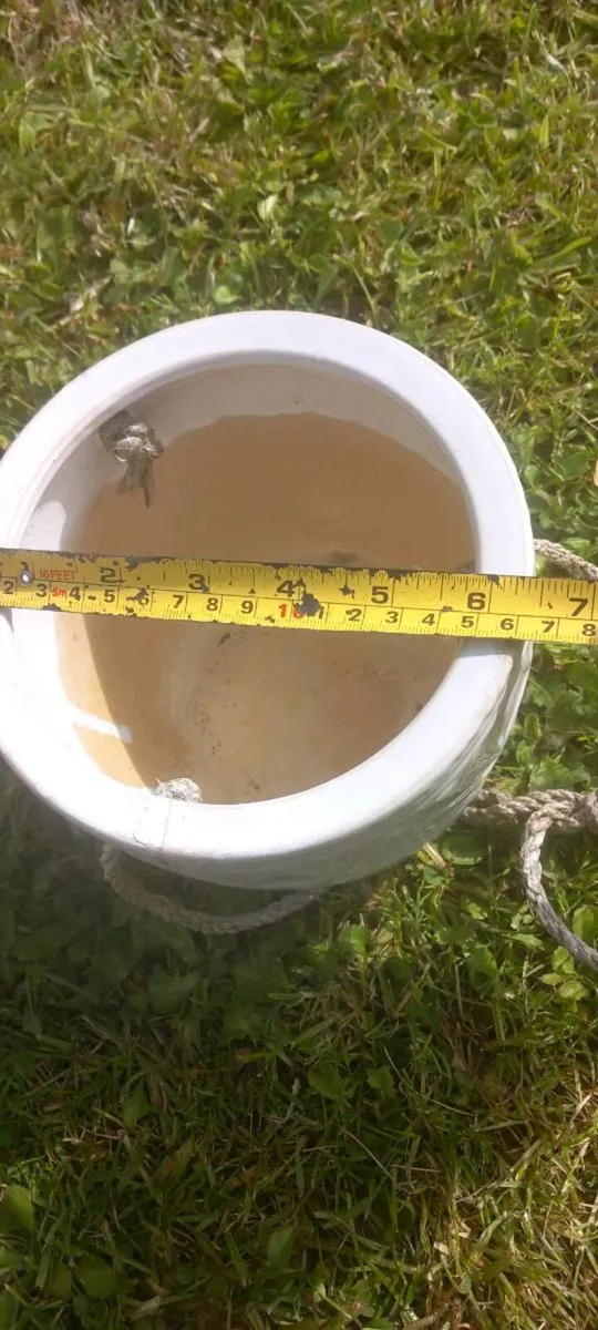 Hanging White Flower Pot - Image 3