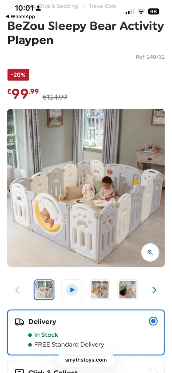 Kids Playpen & Reversible Mat - Image 1