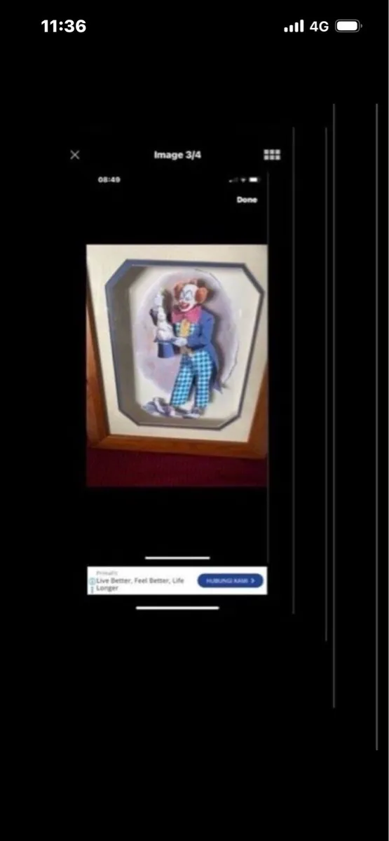 3 D Clown Pucture- Rabbit out of a hat - Image 2