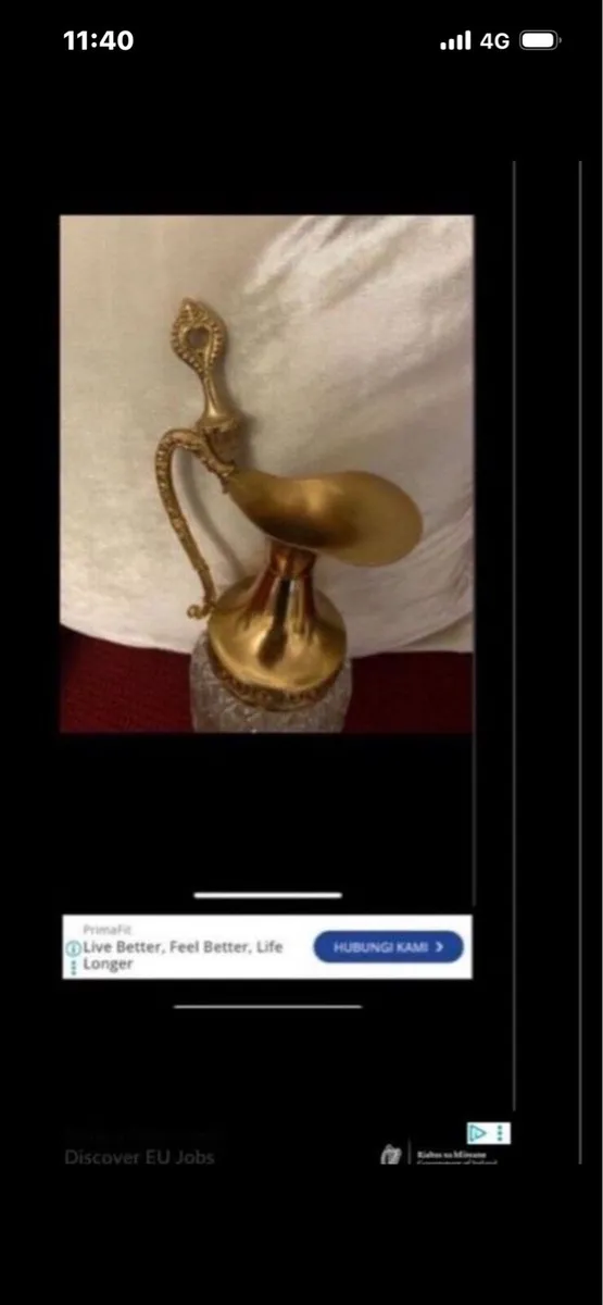 Vintage Crystal Claret Jug - Image 4