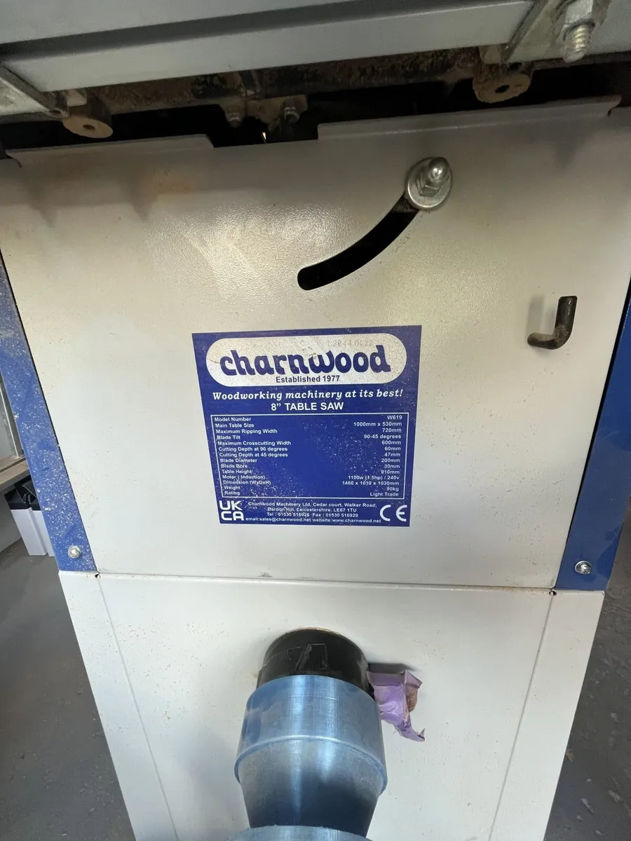 Table Saw W619 Charnwood 8" - Image 4