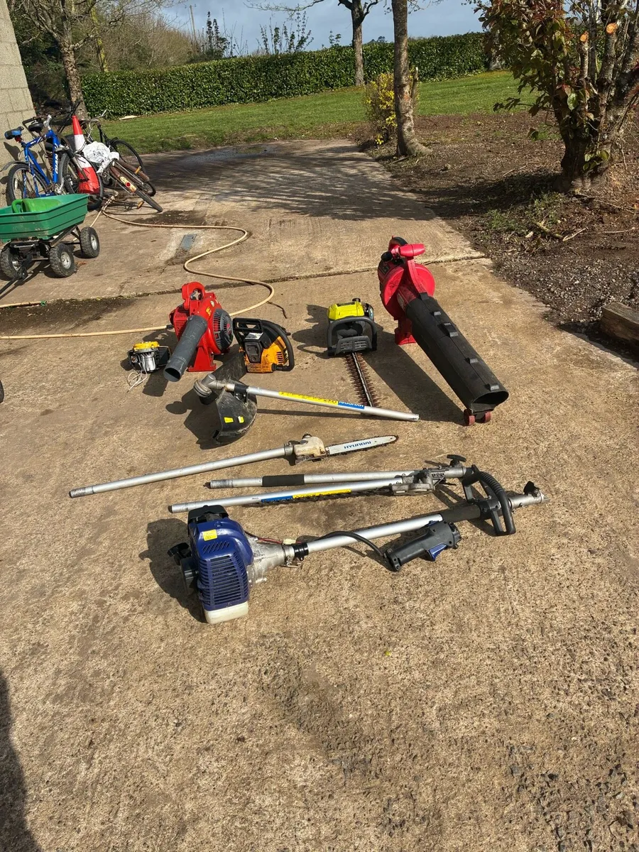 Chainsaw leaf blower strimmer hedge cutter job lot - Image 1
