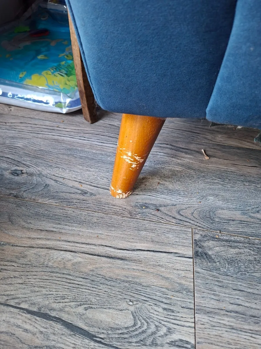 Blue Velvet couch - Image 2