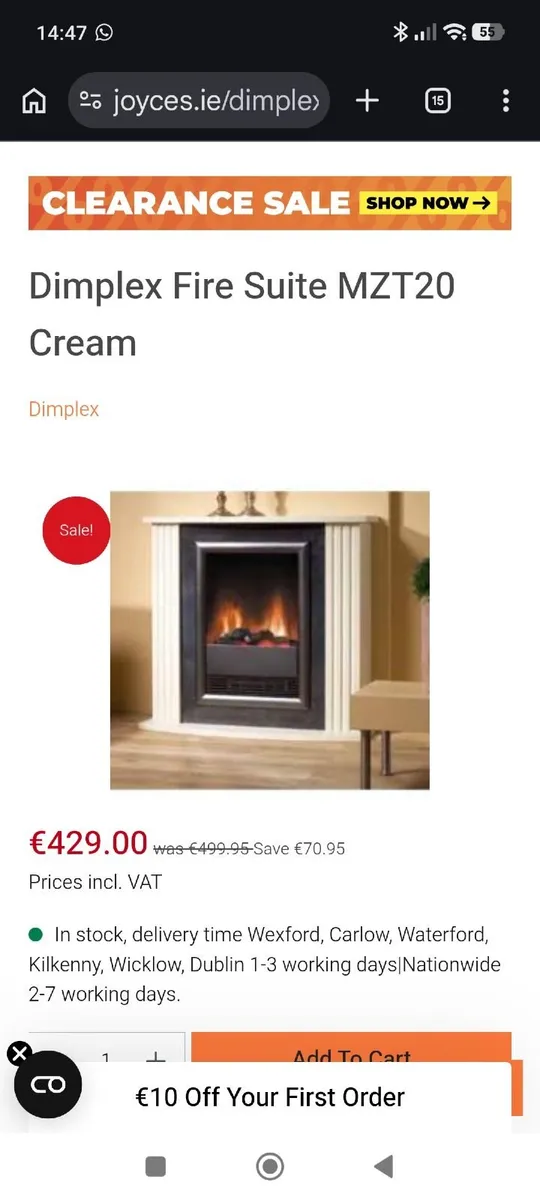 Electric fireplace / heater - Image 2