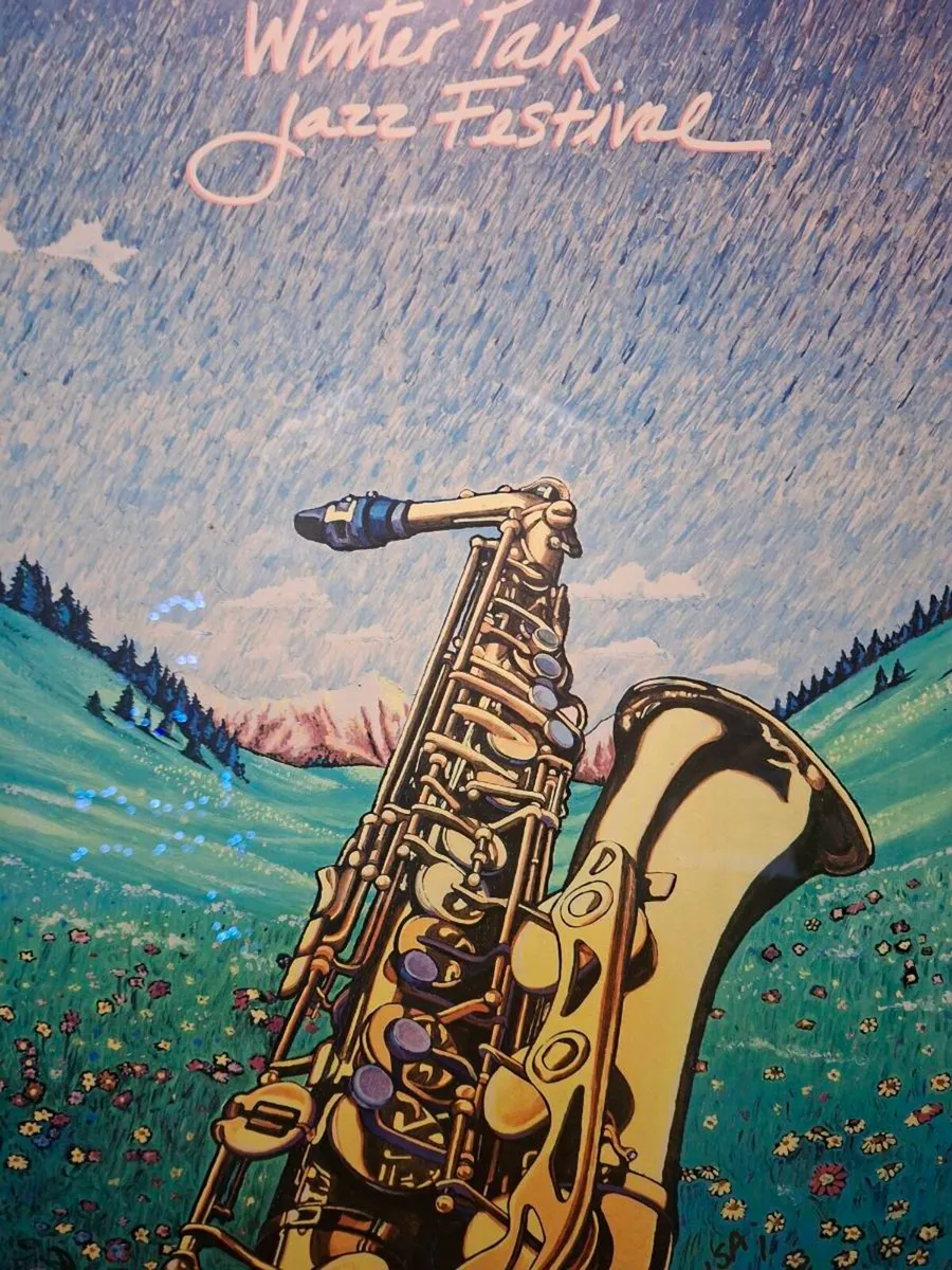 Original Winter Park Jazz Festival signed Poster - Image 2