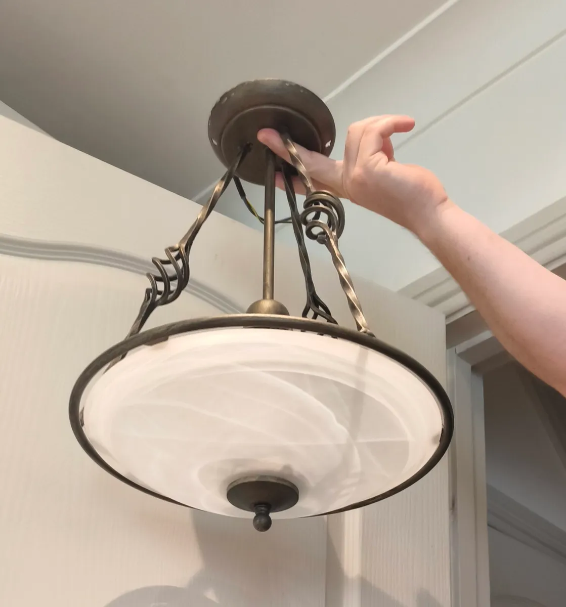 Wrought iron ceiling light - Image 1