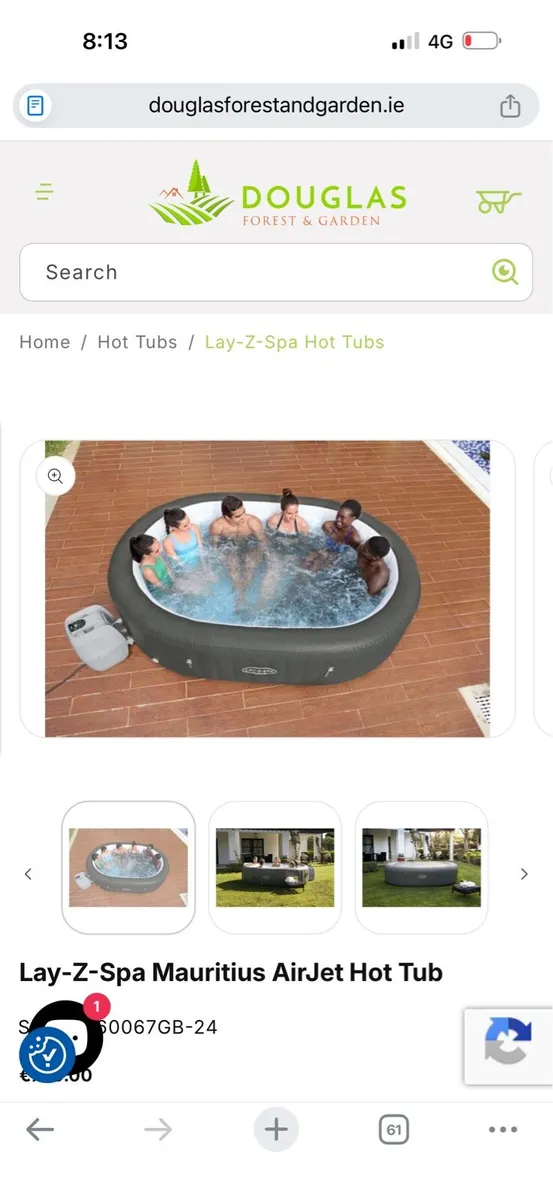 7 person hot tub never opened