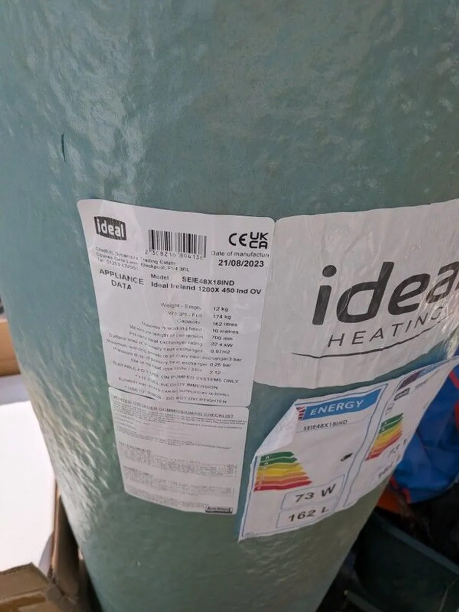 Ideal Heating 162L Hot Water Cylinder. Nearly New 2023 - Image 4
