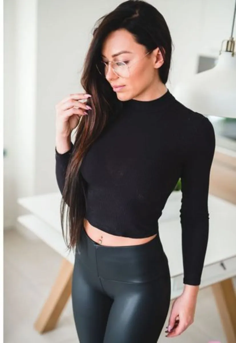 High Waist PU Leggings - Image 2