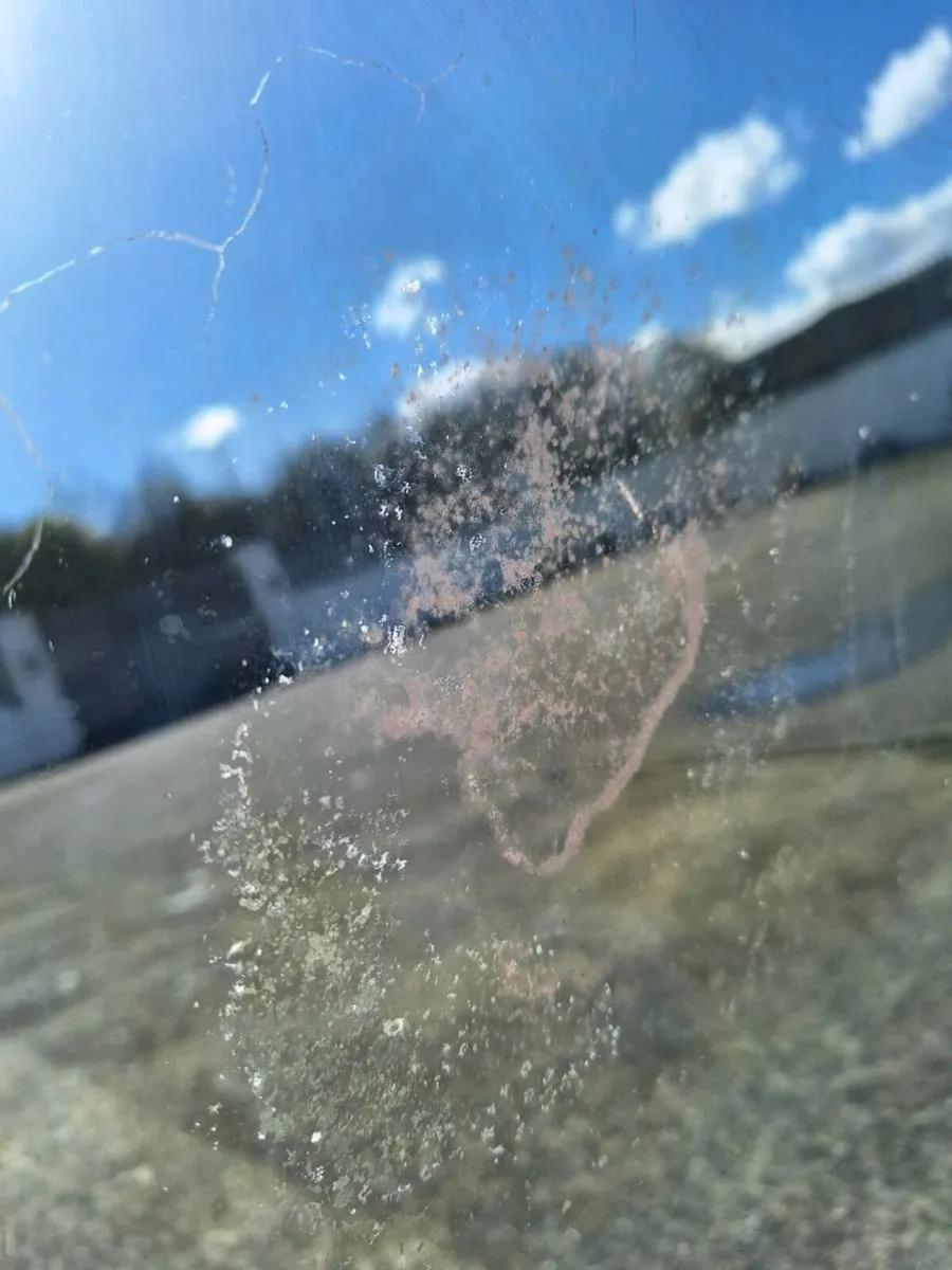 Large wooden bevelled mirror - Image 2