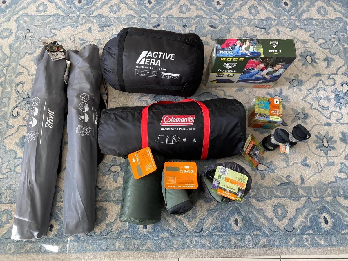 Tent Coleman 3+, Chairs, Airbed, Sleeping Bag+more - Image 1
