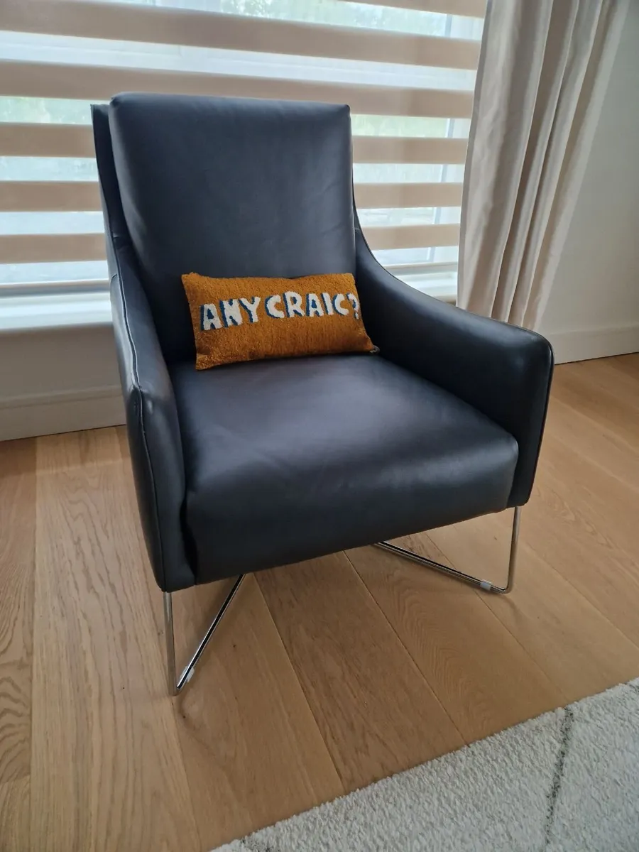 Genuine Italian Leather Armchair - Image 1