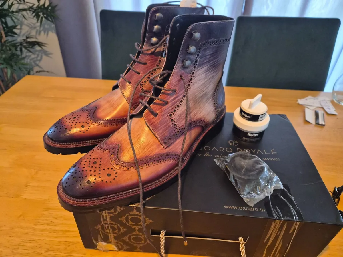 Mens Boots Escaro Mens Dress Boots Italian Leather - Image 3