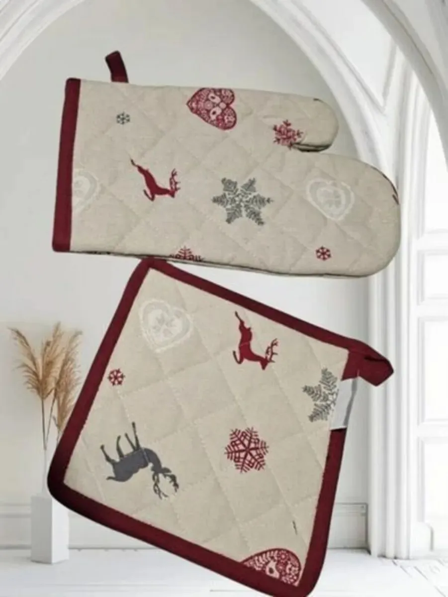 2-piece kitchen set a glove and a mat - Image 2