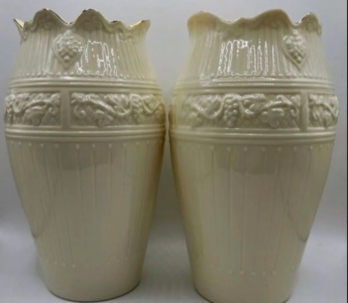 Pair of Vintage Belleek Vaes - Image 3