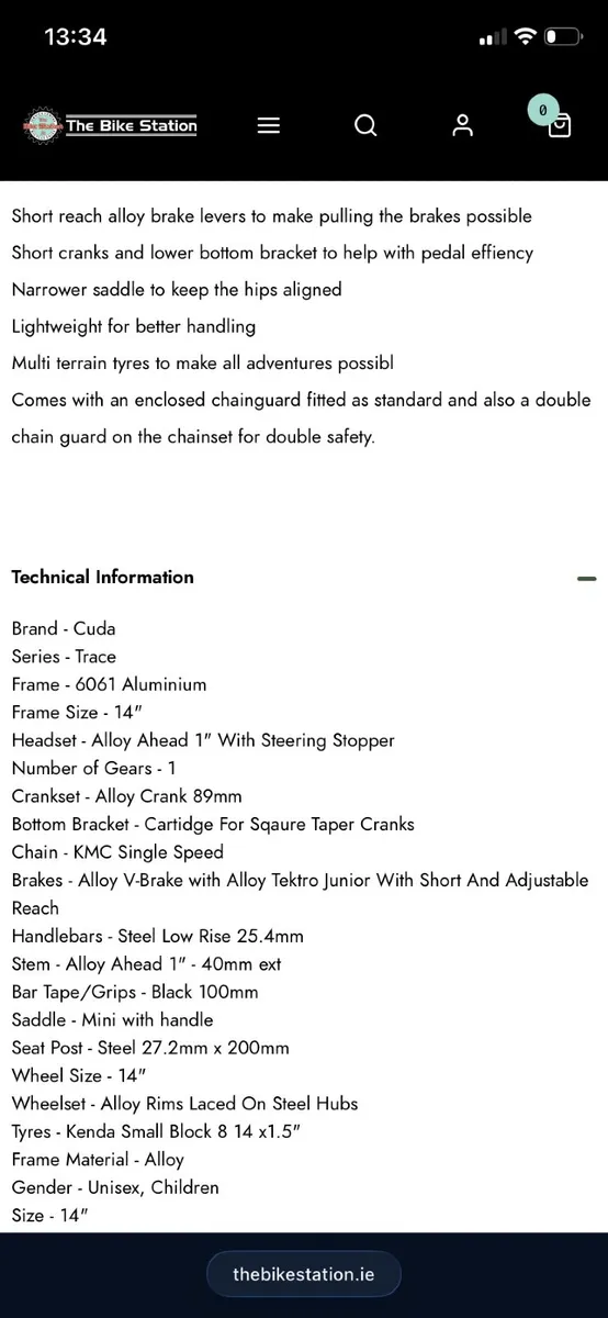 Kids bike Cuda Trace 14” - Image 4