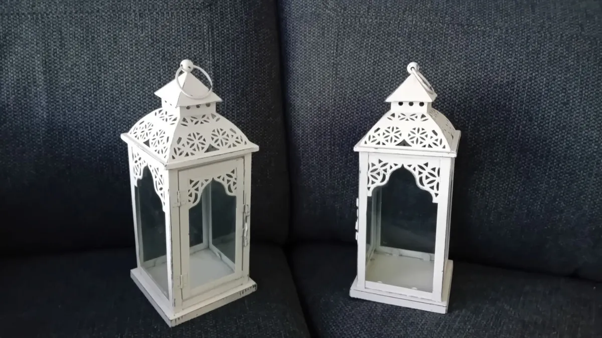 Two candle lanterns