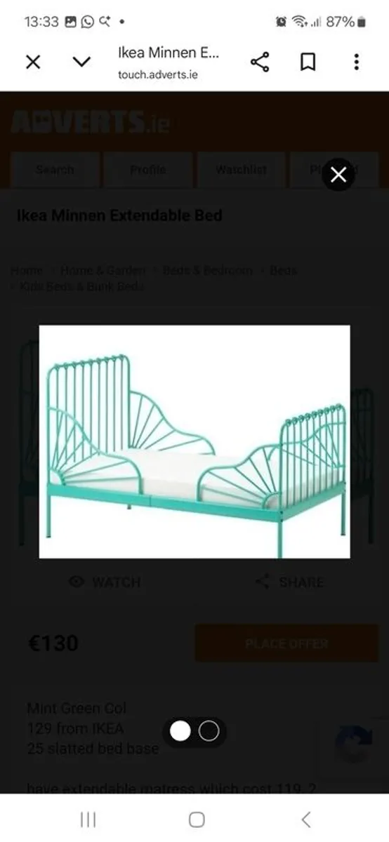 IKEA MINNEN Bed-child's bed - Image 4