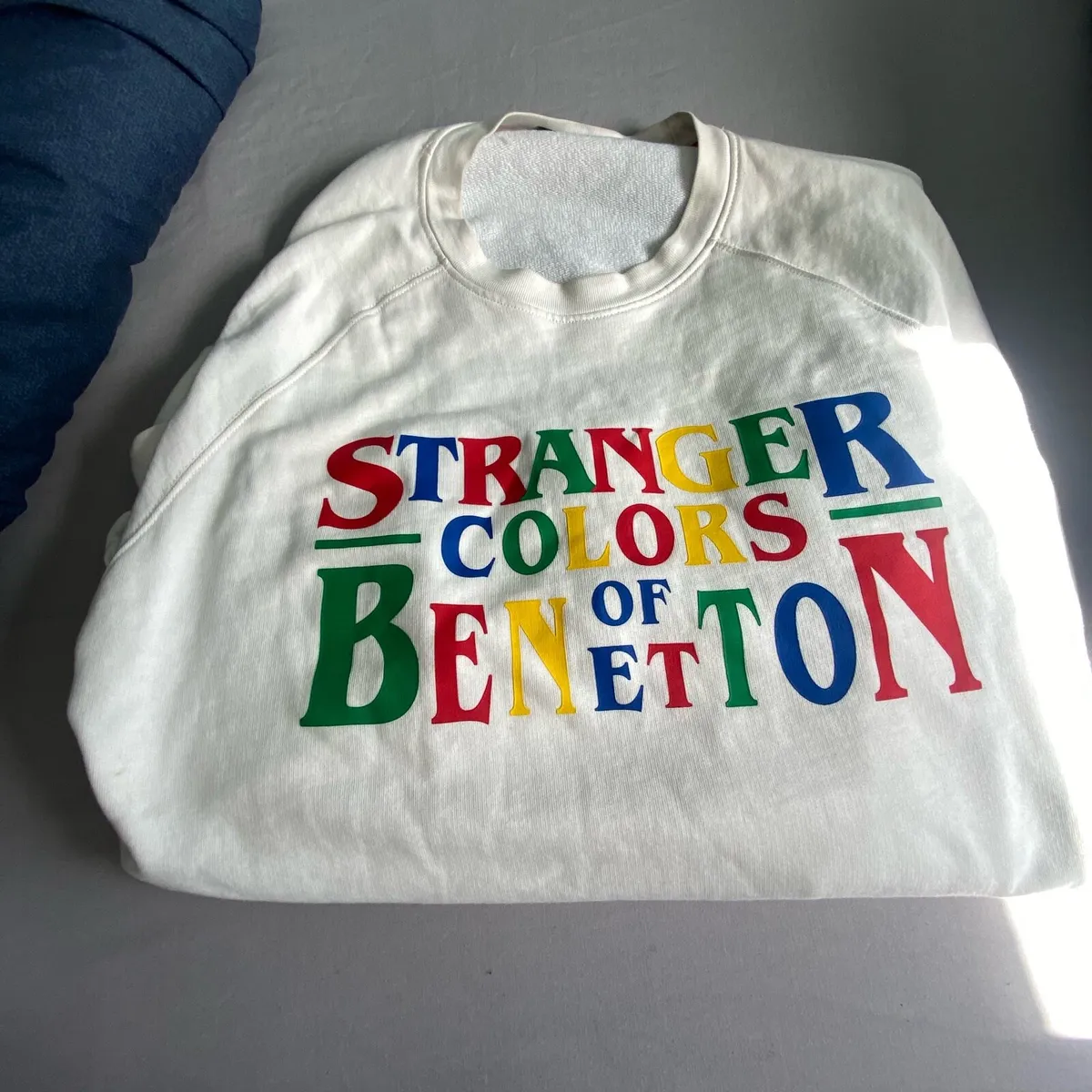 Benetton Stranger Things White Jumper - Image 1