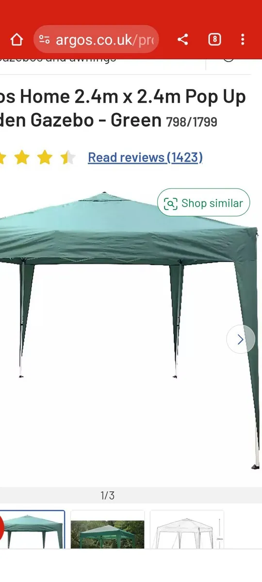 Brand new 2.4m pop-up garden gazebo - Image 3