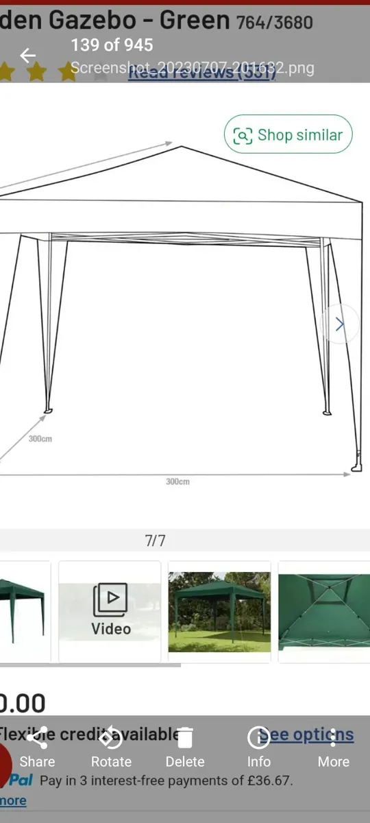 Brand new 2.4m pop-up garden gazebo - Image 4