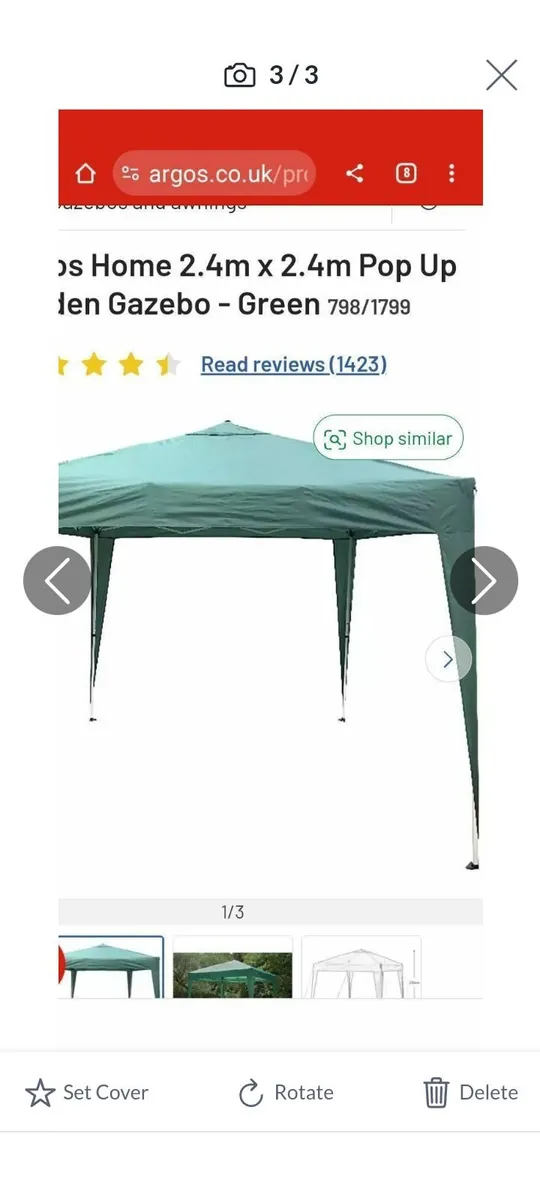 Brand new 2.4m pop-up garden gazebo - Image 2