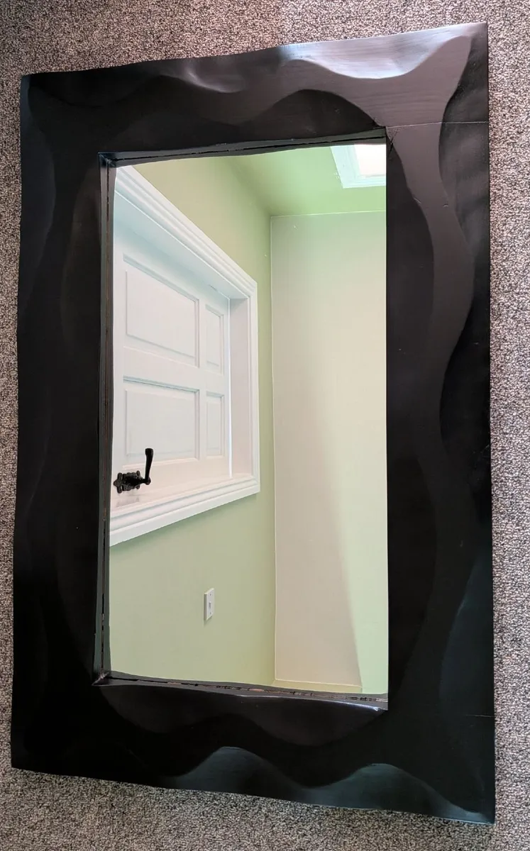 Black painted mirror