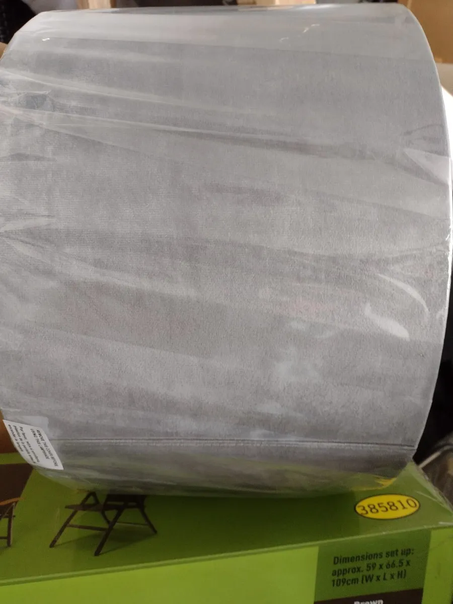 Brand new heavy grey suede lamp shade - Image 2