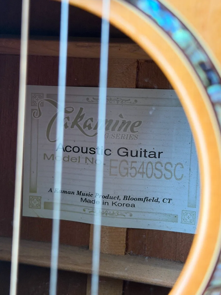 Takamine acoustic electro guitar for sale EG540SSC - Image 3