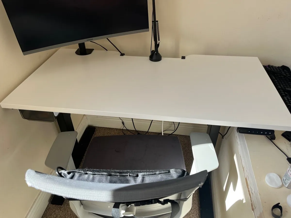 WFH Bundle - Sit Stand Desk, 27” Monitor, Chair - Image 3
