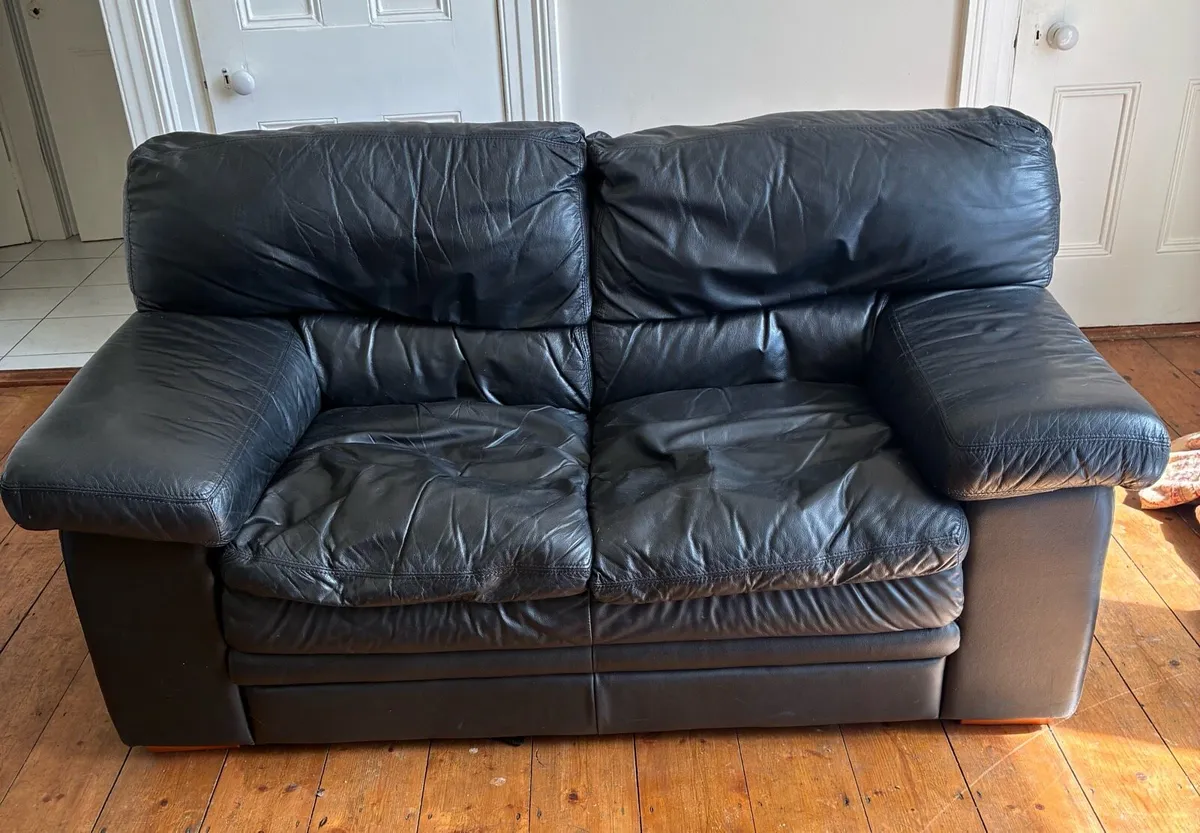 Black Leather Sofa