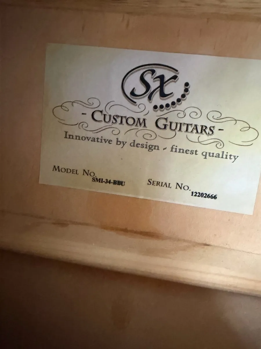 SX SM1-34-BBU guitar 3/4 - Image 2