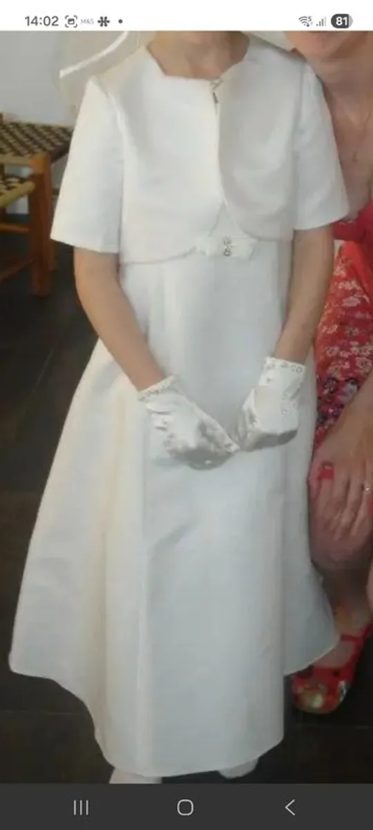 Communion/flowergirl dress -ivory - Image 1