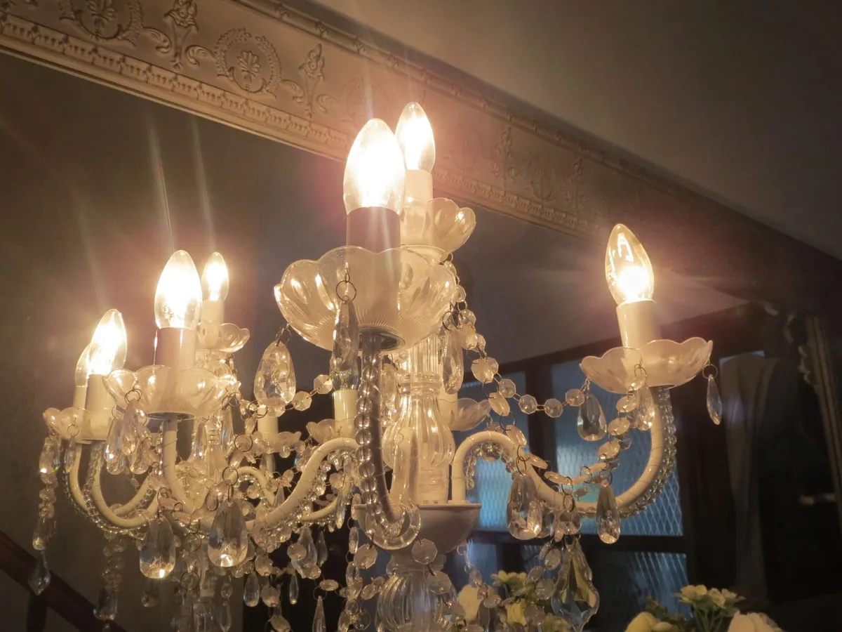 5 arms candelabra shabby chic lamp - Image 2