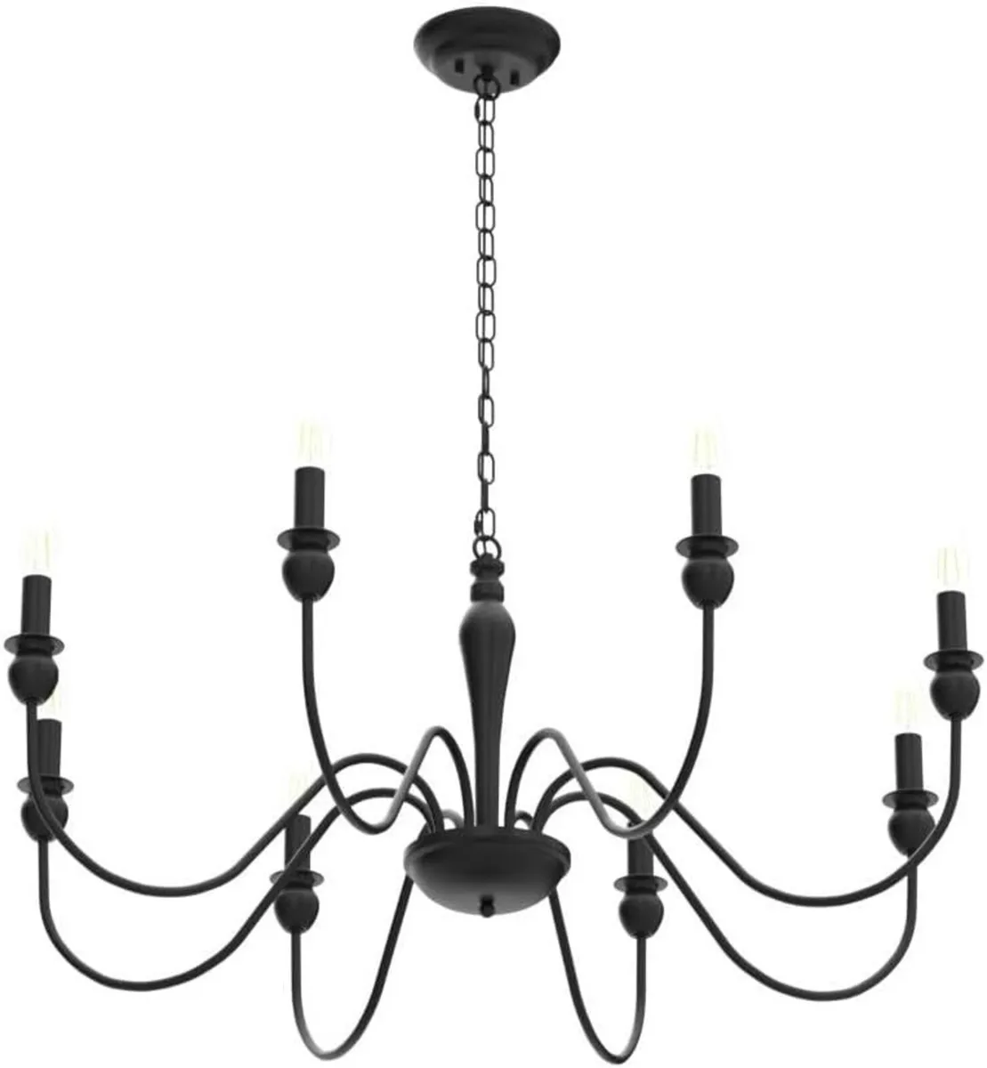 Black Chandelier 8-Light Farmhouse Chandeliers - Image 4