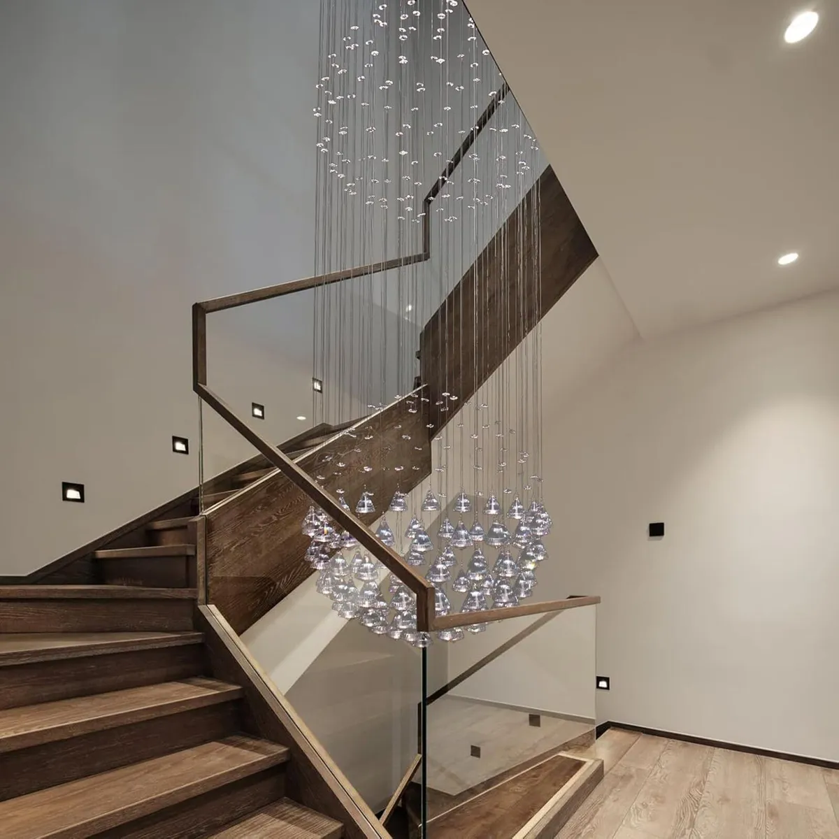 Long Drop Raindrop Crystal Chandelier 50 cm Wide - Image 4