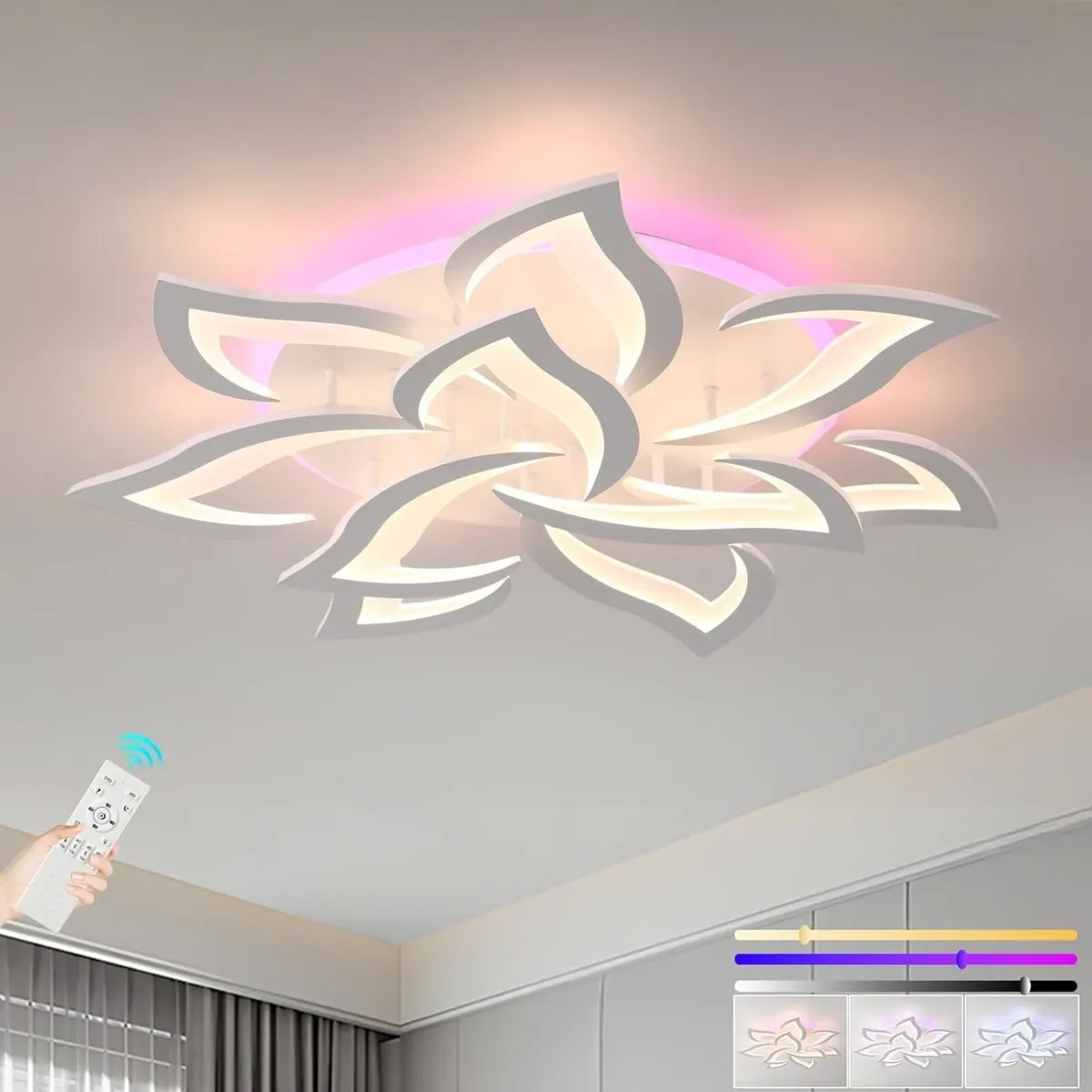 Led Ceiling Light Dimmable 80W Modern Chandelier - Image 1