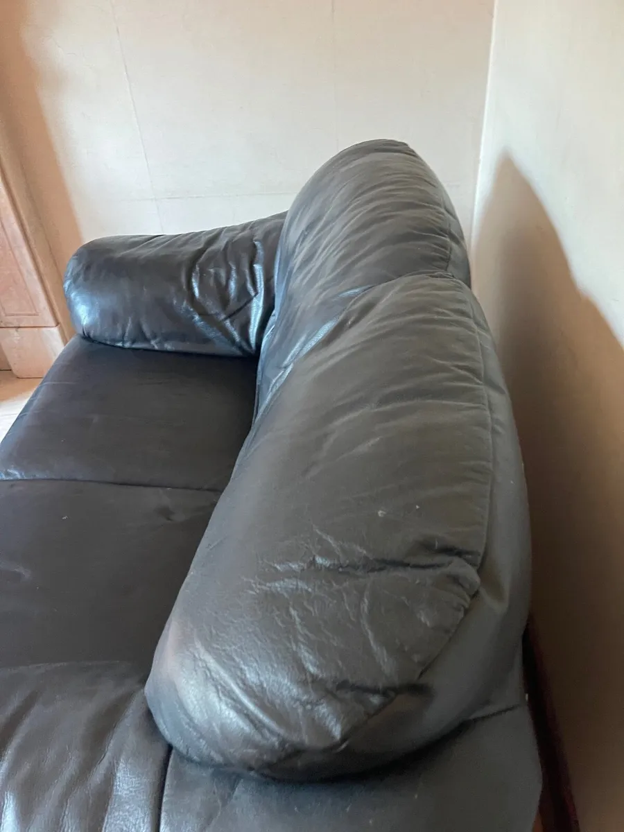 2 Seater Black Couch - Image 1