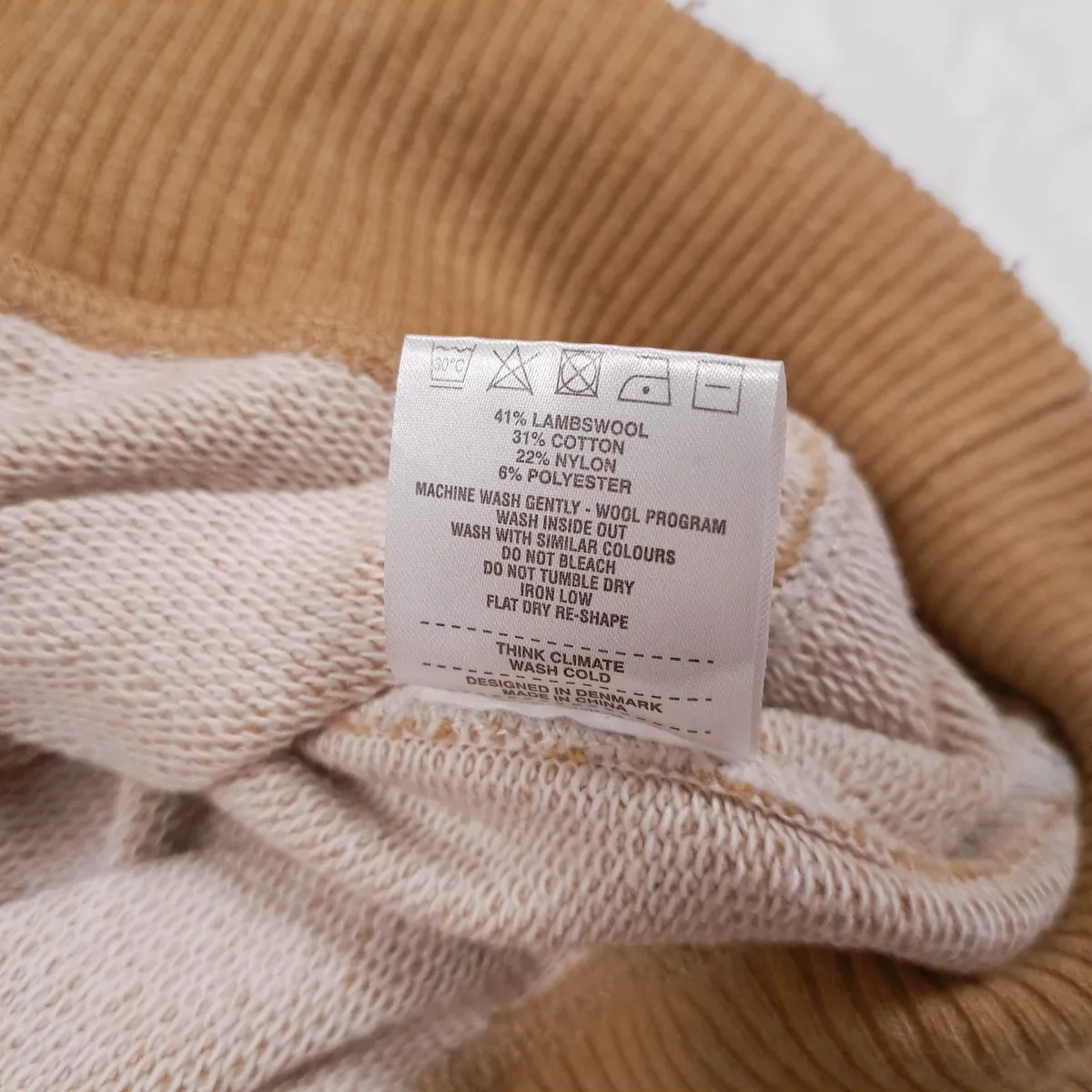 Norse Project Mustard Yellow Wool Sweatshirt M - Image 2