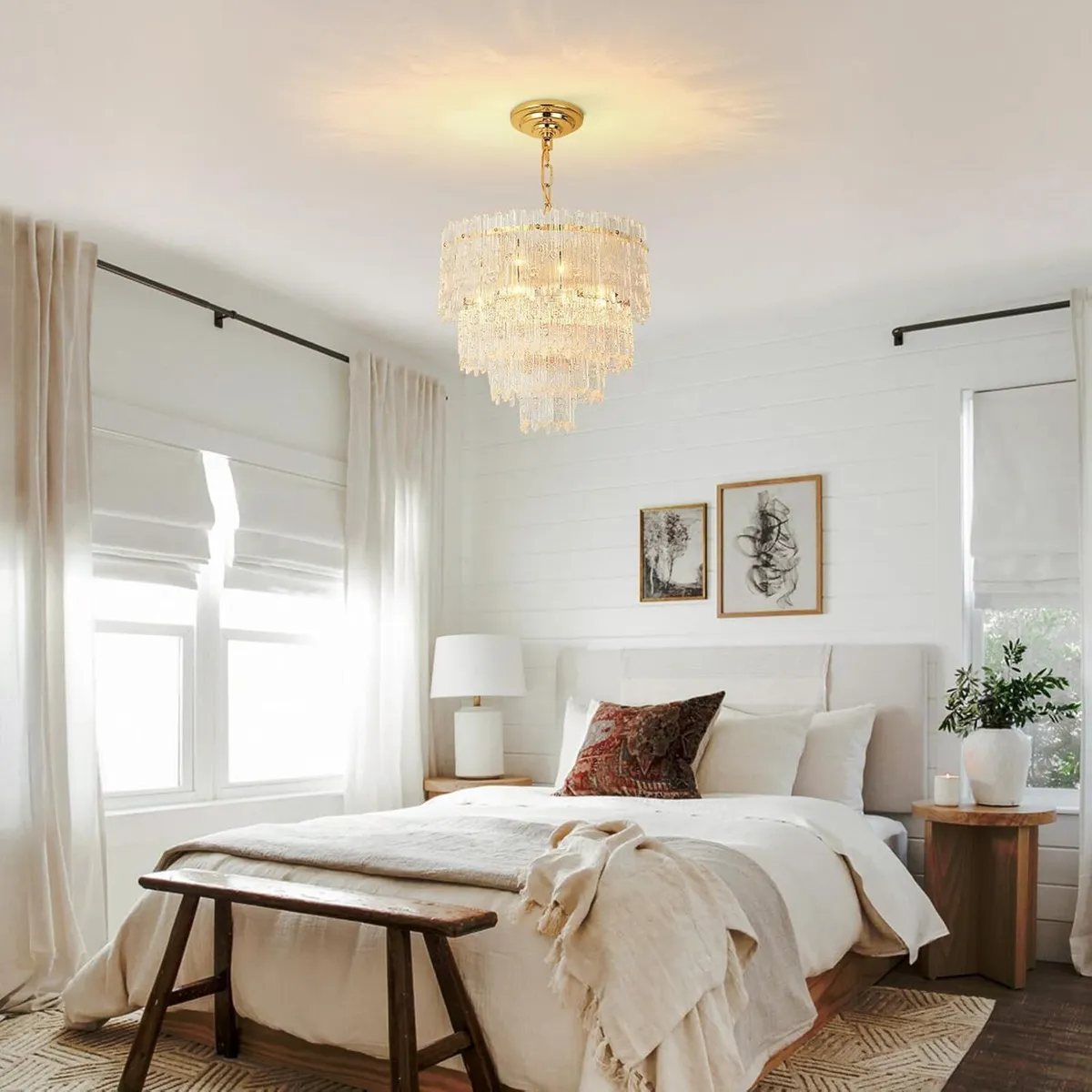 Modern Round Crystal Chandelier Luxury Gold - Image 4