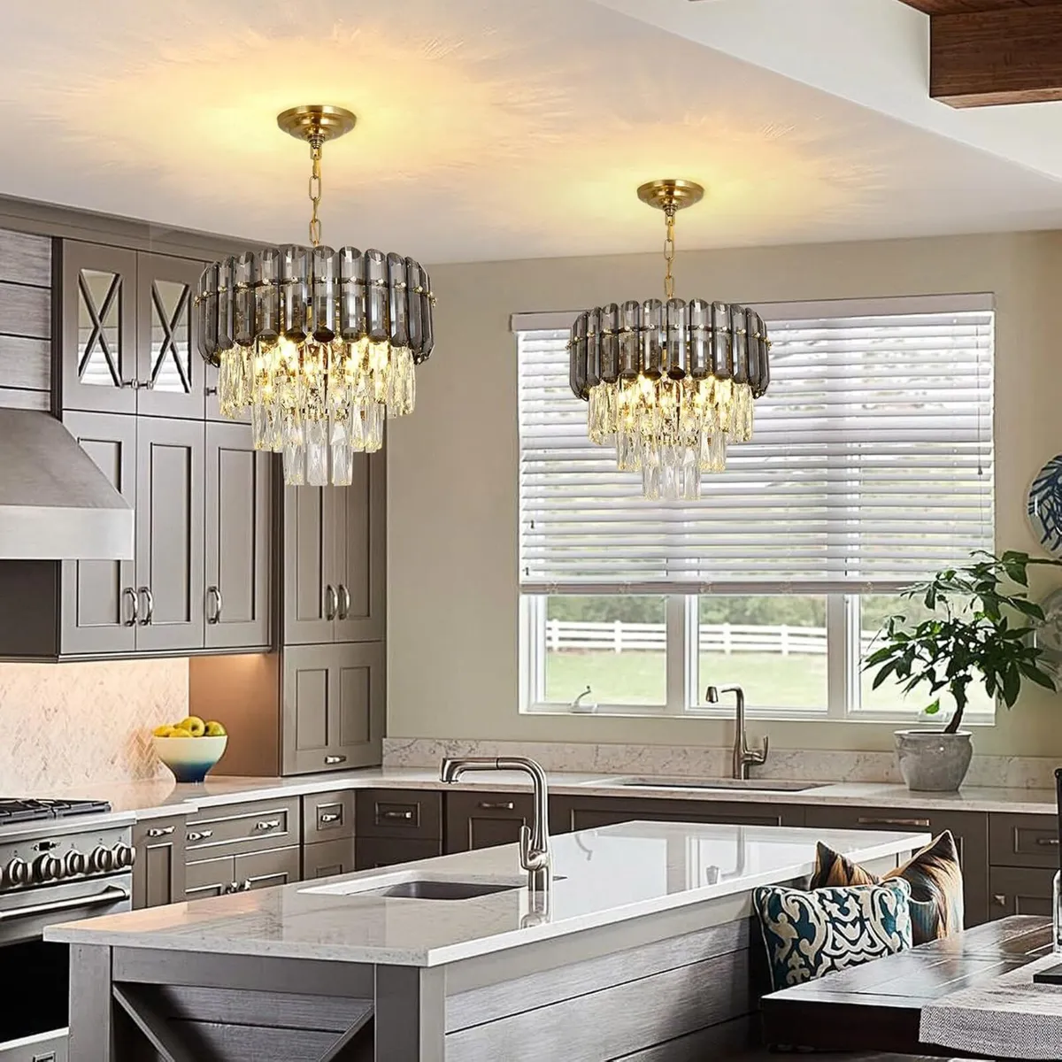 Modern Black Crystal Chandelier Luxury Pendant - Image 3