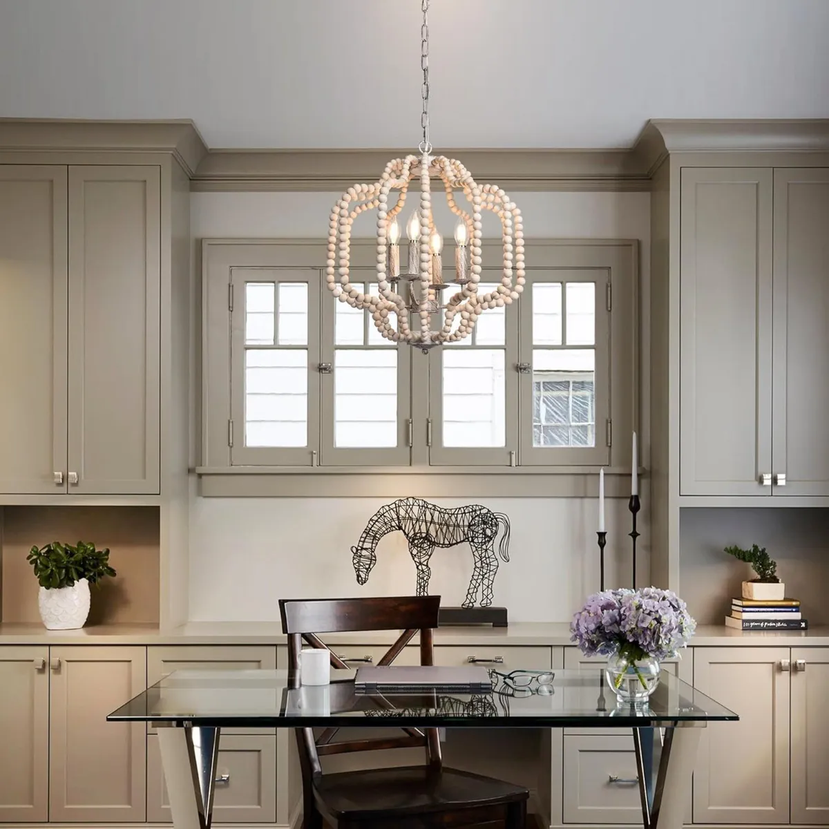 Retro Chandelier Rustic Pendant Lamp Vintage E14 - Image 4