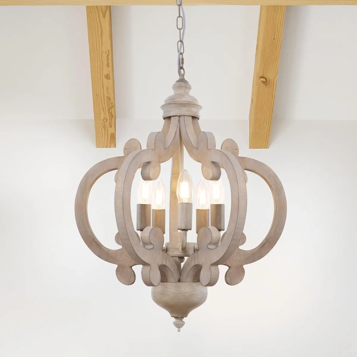 Farmhouse Chandelier 5-Light Vintage Rustic - Image 1
