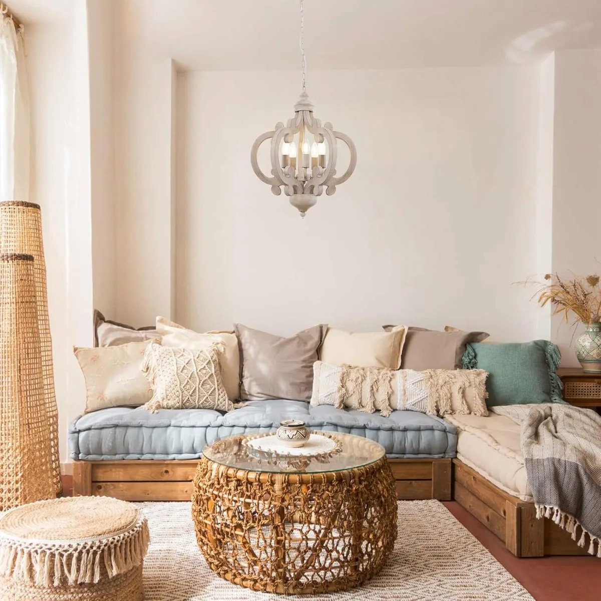 Farmhouse Chandelier 5-Light Vintage Rustic - Image 4