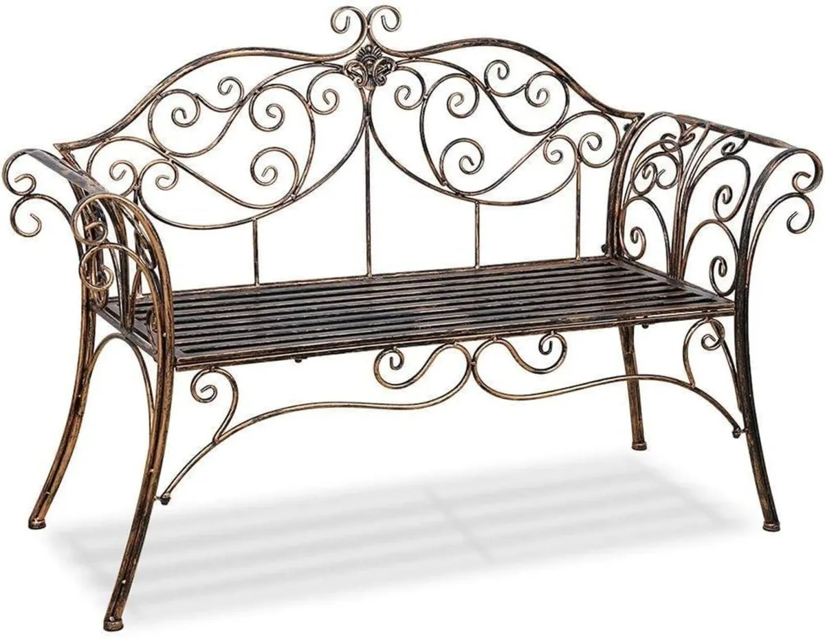 Metal Antique Garden Benches Clearance Outdoor - Image 1