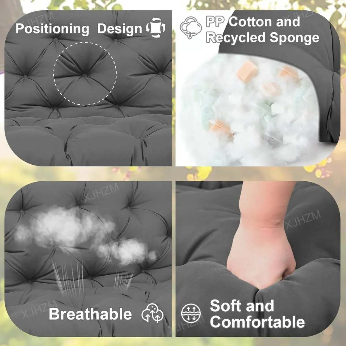 Garden Bench Cushion 12cm Thick Swing Seat - Image 4