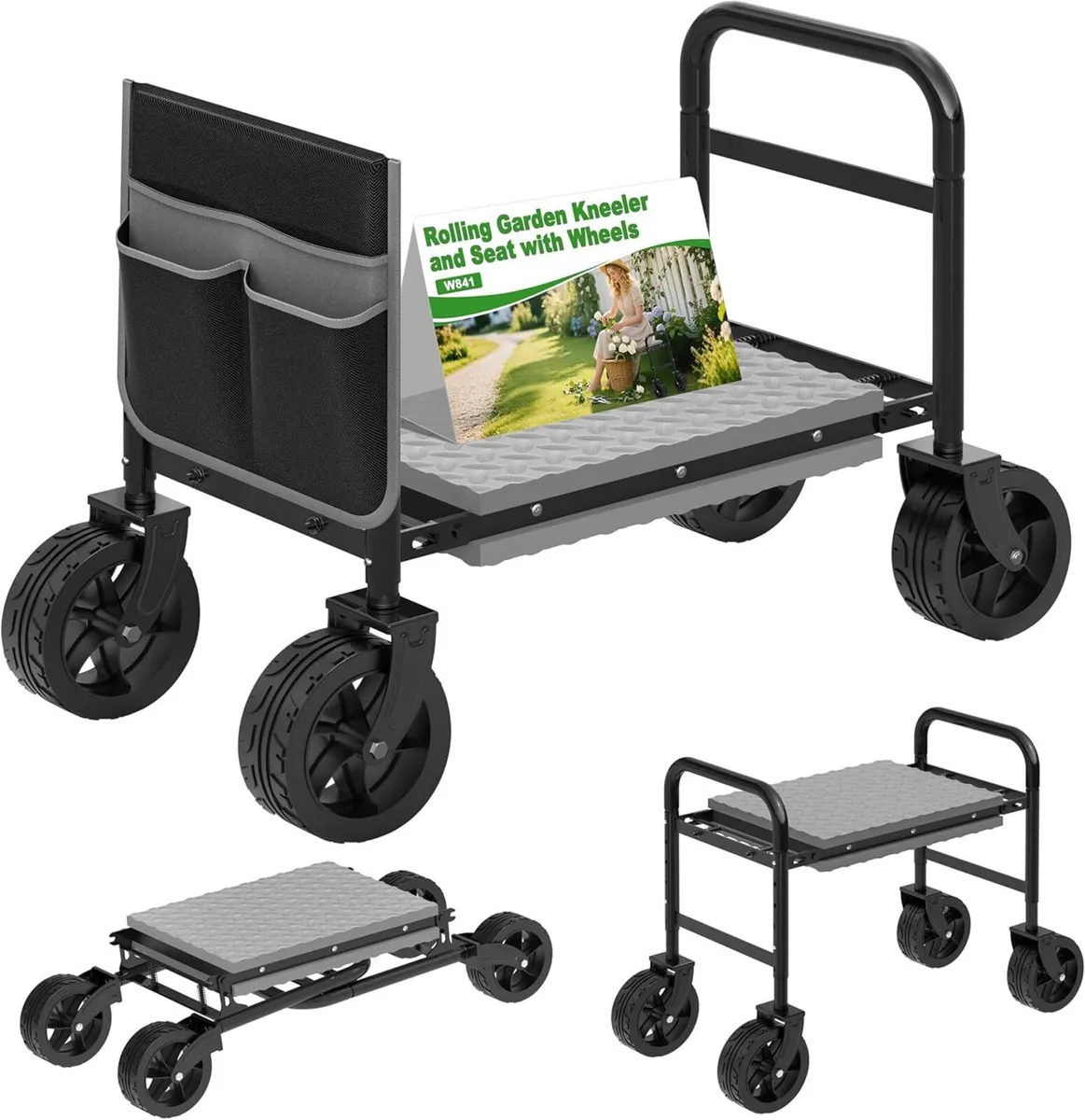 Garden Kneeler and Seat with 360degrees Wheels: - Image 1