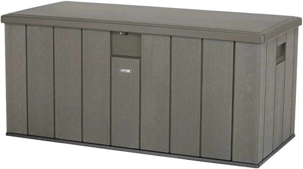 Plastic Wood Grain Textured Storage Box Desert - Image 1